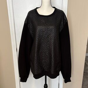 Akademiks Black Textured Women's Sweatshirt